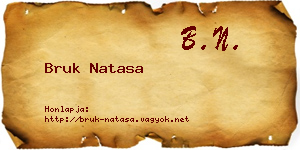 Bruk Natasa névjegykártya